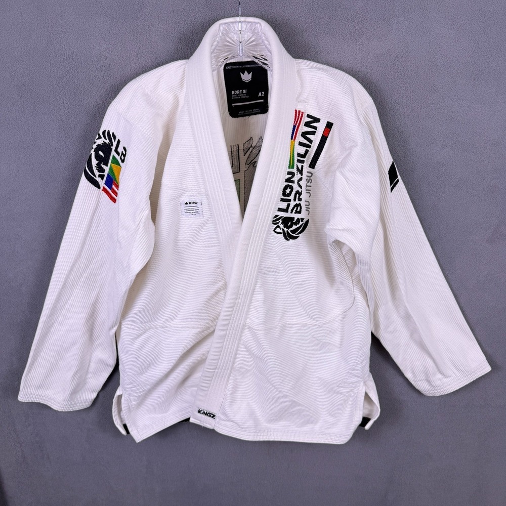 Kingz Kimonos Kore Gi White‎ A2 Jiu Jitsu MMA Martial Arts Top Training